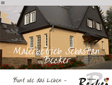 Tablet Screenshot of becker-farbe.de